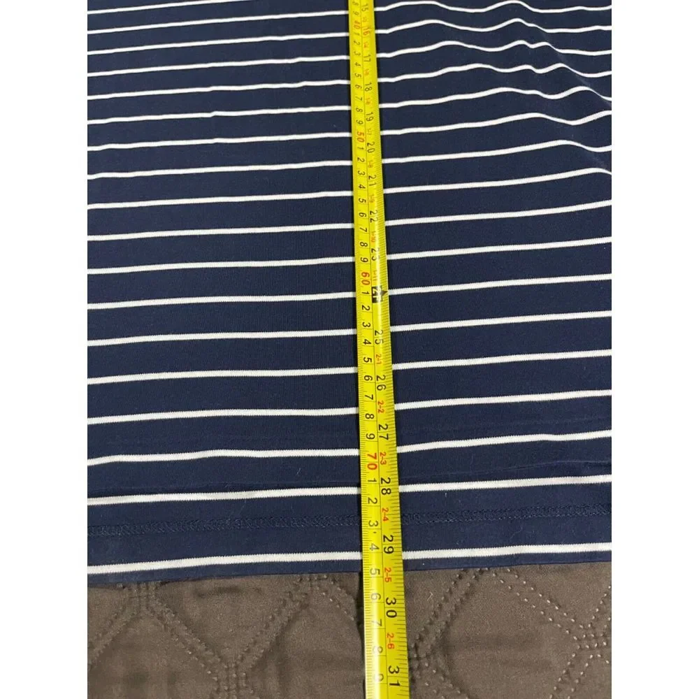 Polo Ralph Lauren Shirt Mens XXL Blue White Striped‎ Short Sleeve Soft Cotton
